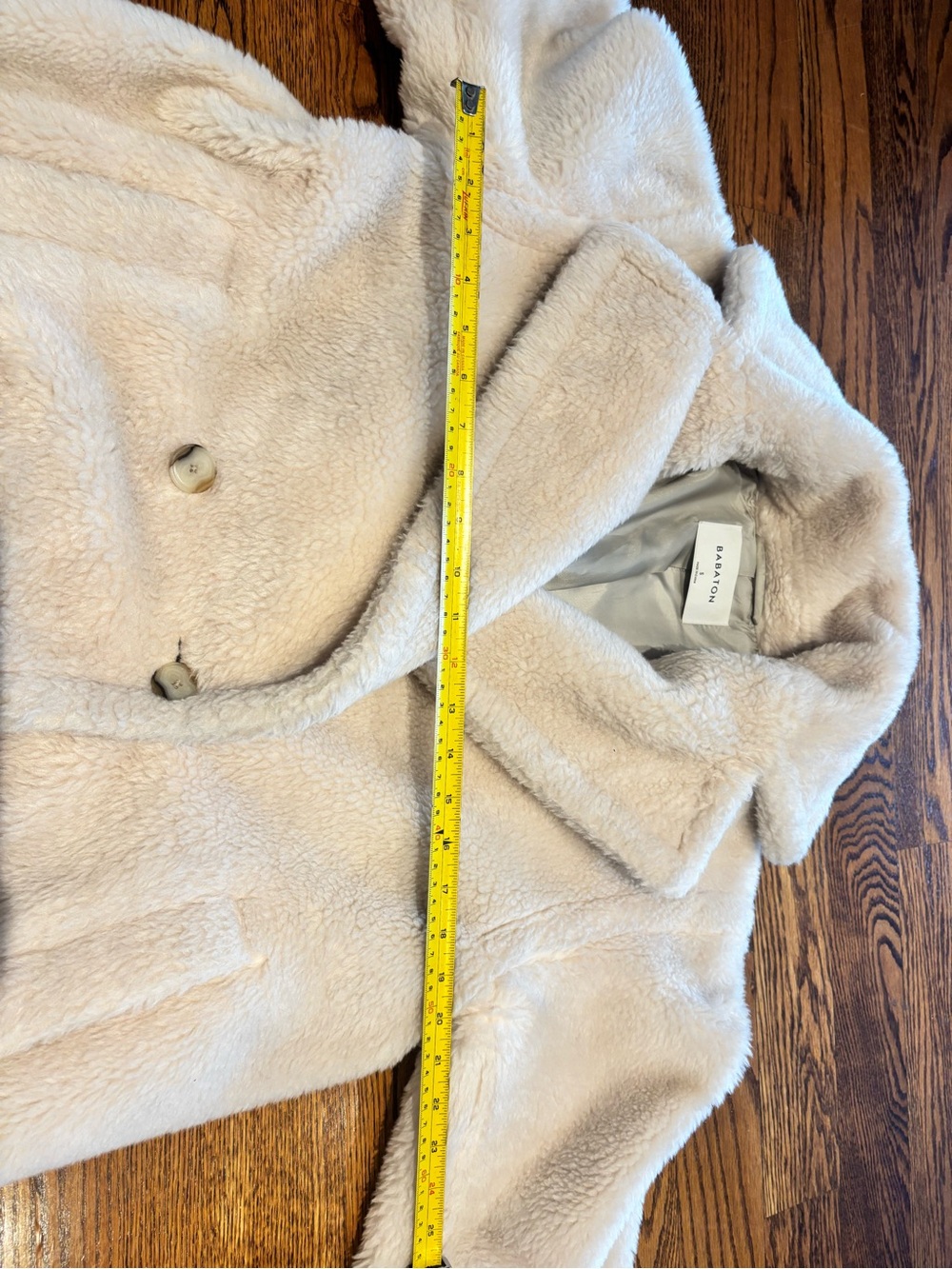 Babaton Cream Faux-Shearling Teddy Coat - Picture 7 of 8